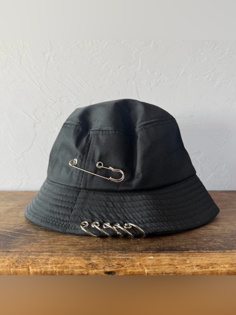 Black Piercing Bucket Hat